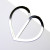Dior beaute Love Heart Silver Metal Bookmark 